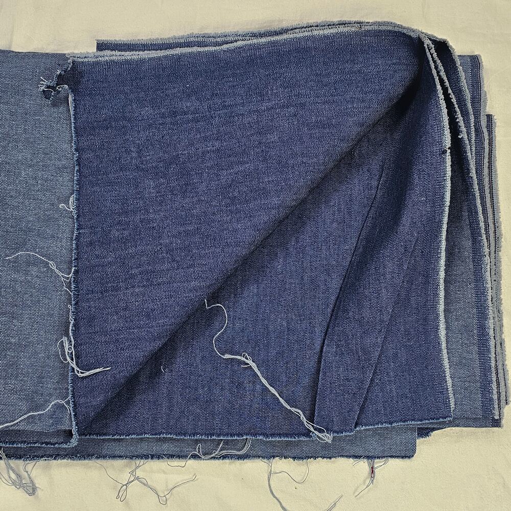 Denim blue indigo fabric yardage 2 1/3 x 62 crafts fashion upholstery